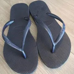 havaianas ブラック ビーチサンダル 35-36(23cm)