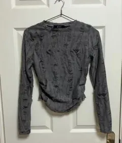 KsG ダメージTシャツ　ダークグレー