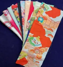 着物はぎれ、友禅、縮緬、他　10枚