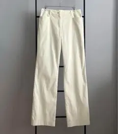 CECI OU CELA セシオセラ ホワイトパンツ リブニット風 タテ目生地