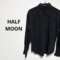 レディース 長袖 シャツ 黒 ブラック 透け感 シンプル 無地 モノクロ フリー