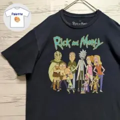 Rick＆Morty　リック＆モーティ　海外アニメ　SF　コメディ　紺　L　古着