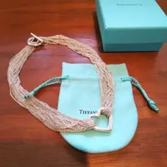 TIFFANY ハートネックレス 10ロウ シルバー