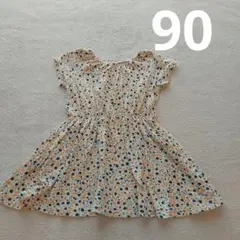 【90】小花柄　ワンピース