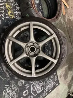 R34 GTR 純正アルミホイール 2本セット 日産 BNR34 スカイライン GT-R Vspec? 純正 18インチ タイヤ