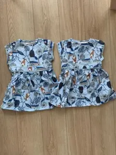 【双子】ノースリーブワンピース 2着セット