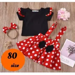 ハロウィン ディズニー 子供 コスプレ ミニー ワンピース ベビー 仮装 80