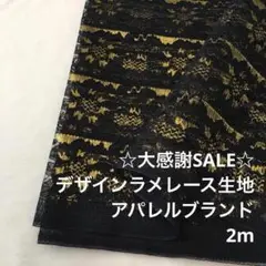 A6L/5639-03◆2m 感謝祭/ポリエステルデザインラメレース生地