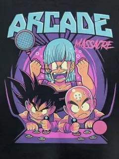 新品未使用 ドラゴンボール アーケード アニメTシャツ 黒 L
