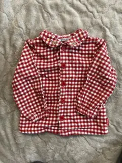 平成レトロ　ミキハウス赤白チェック服