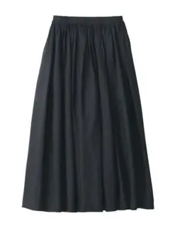 【今季完売新品】無印muji laboラミータックスカート 61黒 black