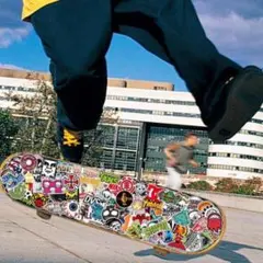 スケボー ロゴ 防水 ステッカー BMX 黒 ストリート系 ヘルメット100枚