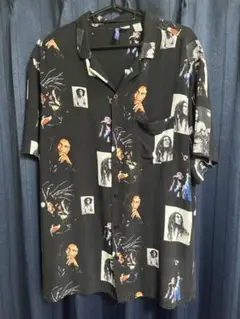 H&M ボブ・マーリープリント　メンズ半袖アロハシャツ　サイズM