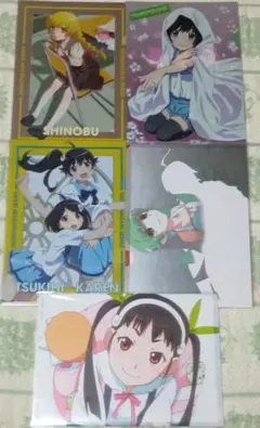 化物語　偽物語　クリアファイル　5枚まとめ売り