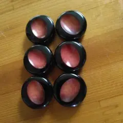 昭和レトロ 赤 黒 6個 ボタン 22mm