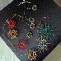 ハンドメイド 星型モビール3セット