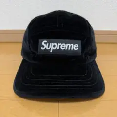 ほぼ未使用 Supreme Velvet Camp Cap ブラック 20aw