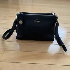 COACH 黒 2WAYレザー ショルダーバッグ