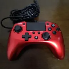 【ジャンク品】HORI 有線コントローラー PS4 レッド