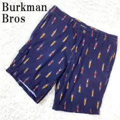 Burkman Bros ショートパンツ 総柄 ネイビー 32 B7801
