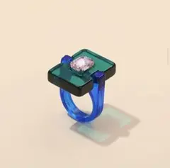 BEAMS BOY アクリルリング ブルー×グリーン