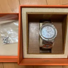 エルメス クロノグラフ 腕時計 ピンクシェル