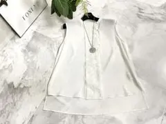 極美品★Rene ノースリーブブラウス 38 ホワイト