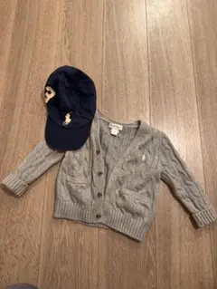Ralph Lauren グレー カーディガンとキャップセット