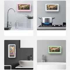 【新品未使用】セット＊お風呂防水スマホケース＆壁取付スマホ・リモコン収納スタンド