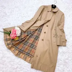 極美品✨バーバリー ライナー付き ステンカラーコート ノバチェック ベージュ