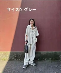 【CLANE/クラネ】RIB STRIPE TUCK PANTSサイズ0 グレー