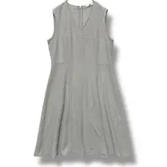 【UNIQLOユニクロ】美品！ノースリーブワンピース　フレア　グレー　M