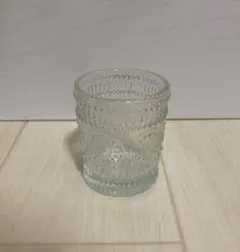 エンボス加工 透明ガラスカップ3