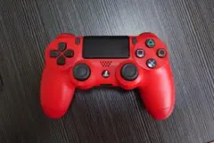 SONY DUALSHOCK 4 レッド コントローラー（中古）（ケーブル同梱）