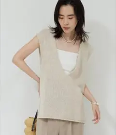 【人気・再販】深Vニットプルオーバー