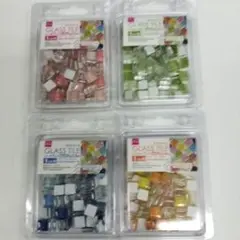 ダイソー ガラスタイル 6mm 4色セット
