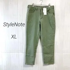 新品未使用品　styleNote ベルメゾン　ジーンズ　カーキ　XL　パンツ