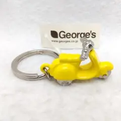 George's スクーター型 キーホルダー 黄色ジョージズ モータースクーター
