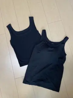 ユニクロ　SHEIN タンクトップ 2枚セット　スクエアタンク　ブラタンクトップ