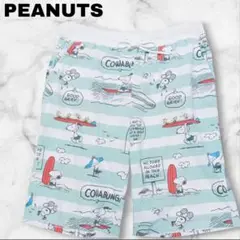 【美品】ピーナッツ スヌーピープリント ハーフパンツ L 西川リビング製