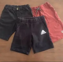 120cm 男の子　ショートパンツ　3枚セット　adidas ほか