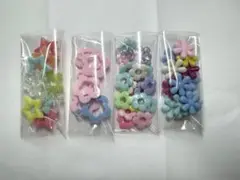 カラフル花形ビーズ・チャームセット