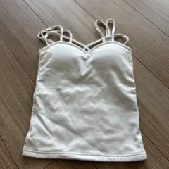 ホワイトキャミソール ストラップ付き