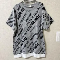 英字プリント 半袖Tシャツ