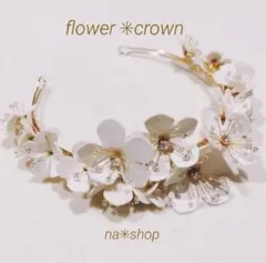 ✳︎花冠 フラワー ティアラ ウエディング 結婚式 カチューシャ ヘッドドレス