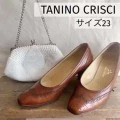 タニノクリスチー イタリア製 パンプス茶 ブラウン 23