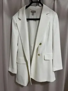 H&M ホワイト テーラードジャケット