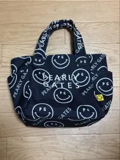 PEARLY GATES / パーリーゲイツ カートバッグ　白x黒 ニコちゃん
