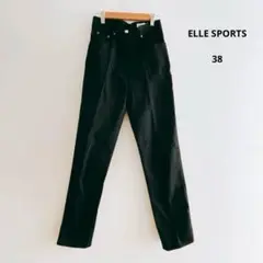 ELLEスポーツ黒パンツ38 美脚 シルエット