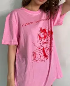 SANSeLF tired of tee ピンク